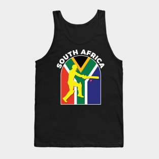 South Africa Cricket Batsman South Africa Flag Tank Top